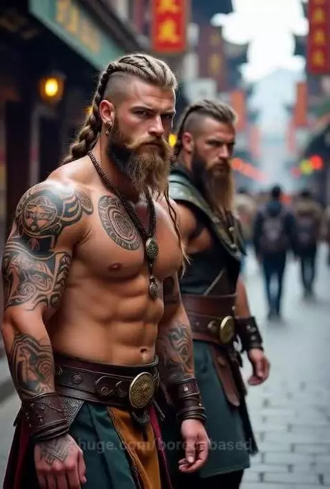 Viking men in Japan by borednbased