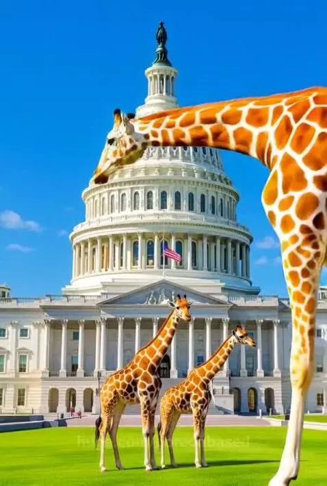 Giraffes at the capital 👀🇺🇲 by borednbased