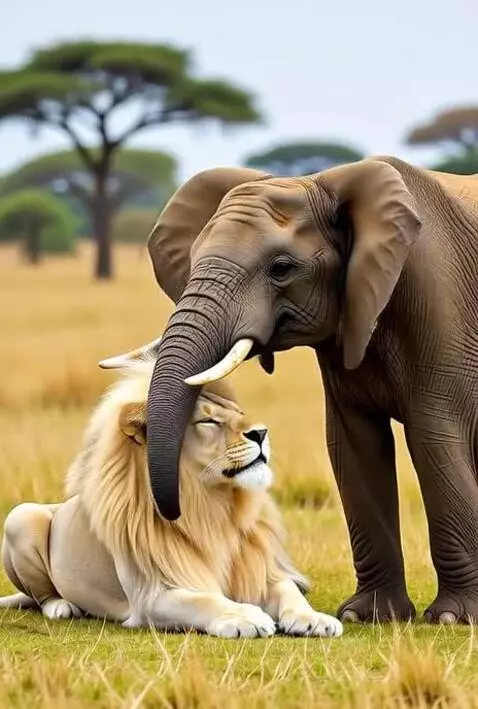 Lions and elephants 🐘 by borednbased