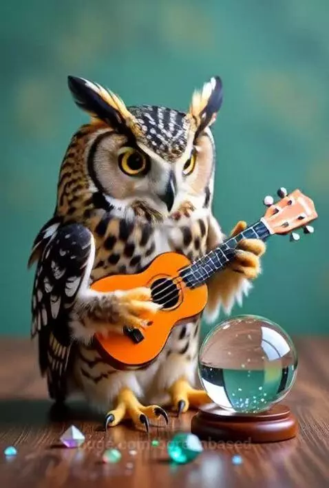 Owl and 🎸 by borednbased