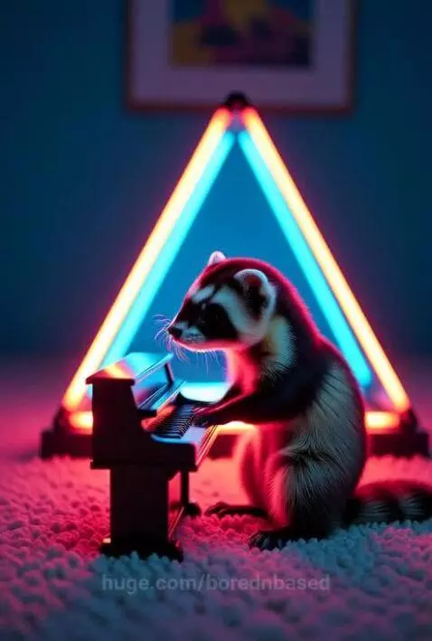 Racoon playing 🎹 by borednbased