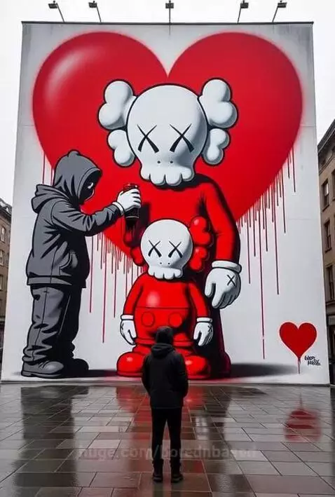 Banksy X Kaws by borednbased