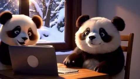 Morning coffee and of course, the panda's "grace" 😂 ♥️🐼 by kate