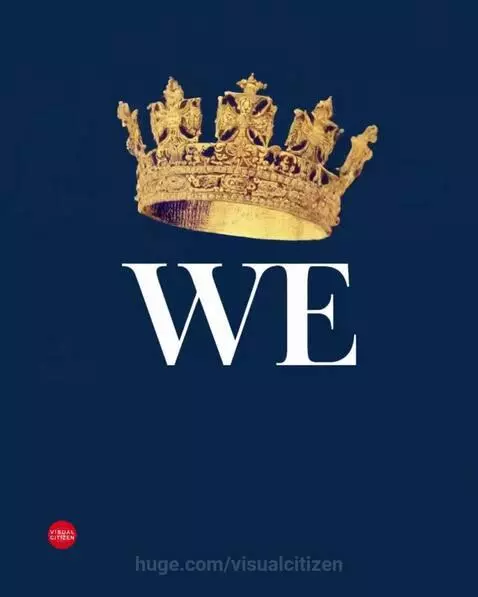 Animated King Charles III wearing a golden crown and winking, with cheering crowd sound.