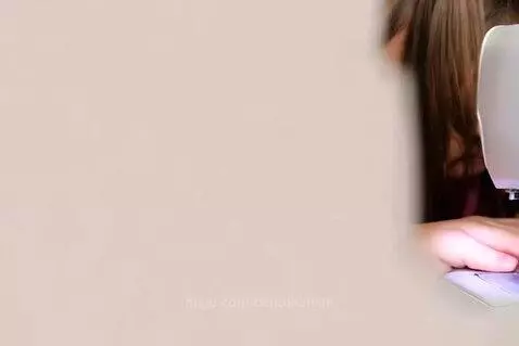 Sewing, sewing machine, young girl by deardhannie