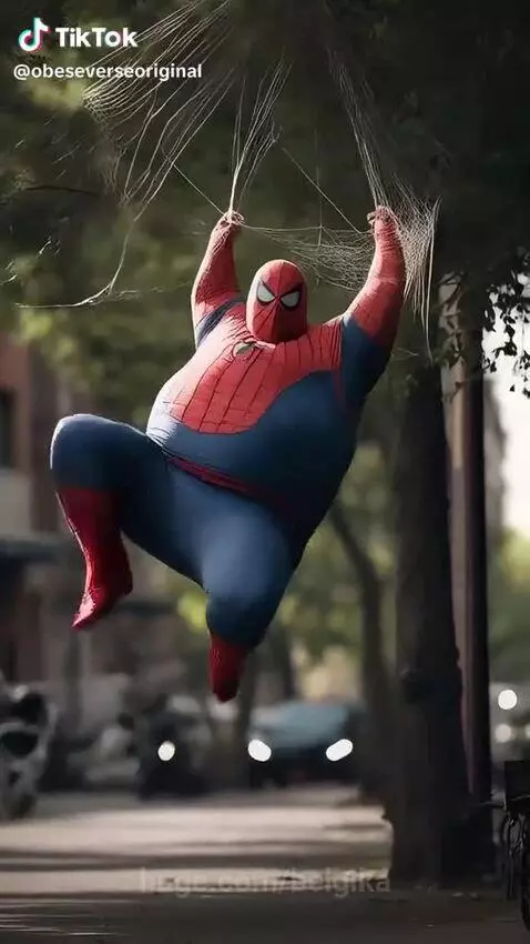 Fat spider man 😅😅 by belgika