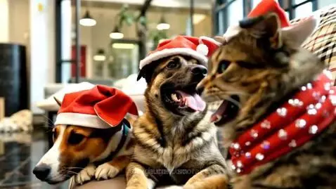 Pets on Christmas by sooraj