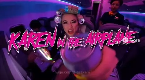 Karen in the Airplane by denrakeiw