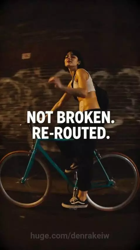 Woman with an ostomy bag riding a fixed-gear bicycle at night in NYC, performing stunts.