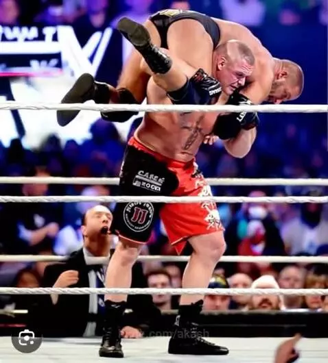 Brock crushing Triple H by akash