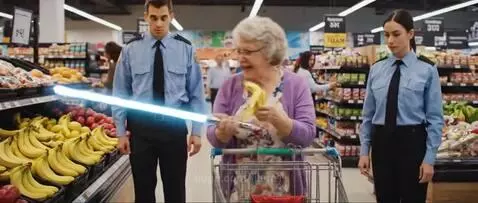 Grandmas Epic Lightsaber Grocery Duel by lilufa1