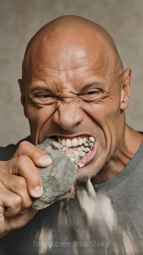 The rock eat a rock by man2sky
