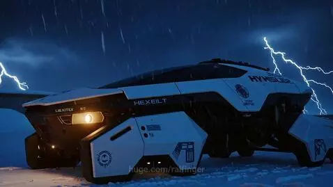 Futuristic Cyberpunk Vehicle by ralfinger