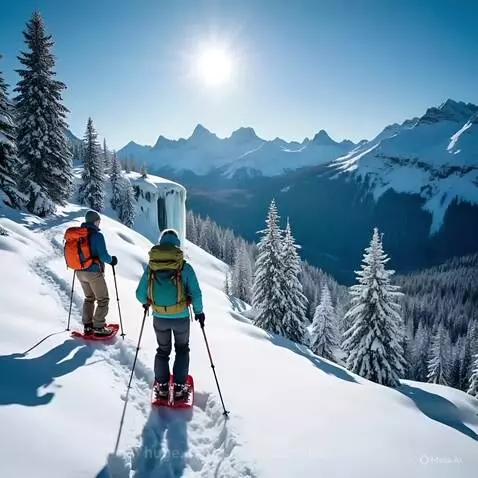 Skiing in the mountains by sanjaysambhaji