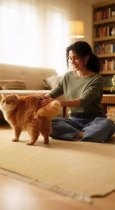 Orange cat wants massage by m-squared