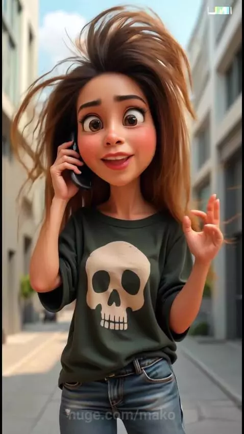 Girl on the Phone by mako