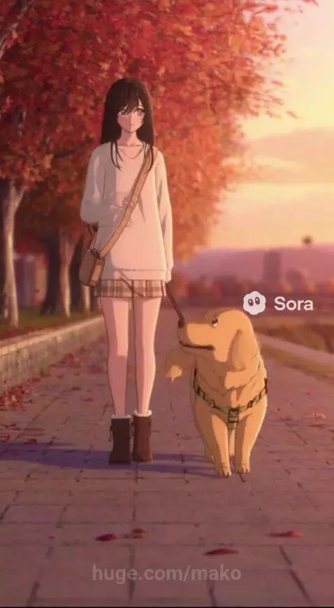 dog and girl by mako