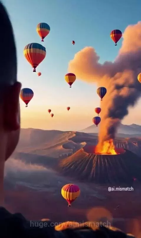 Hot air balloons burned in volcanic fire 🌋 by aimismatch