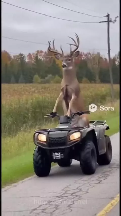 Never seen a deer riding an ATV by zionel