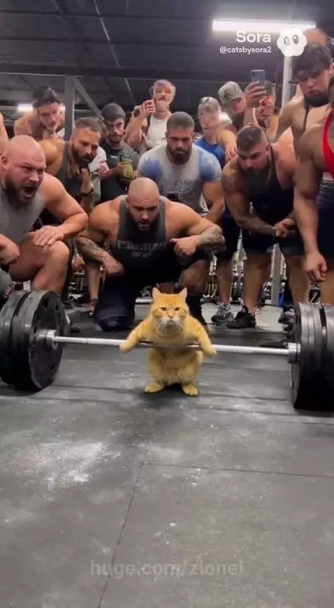 Cats doing some lifting 💪💪💪 by zionel