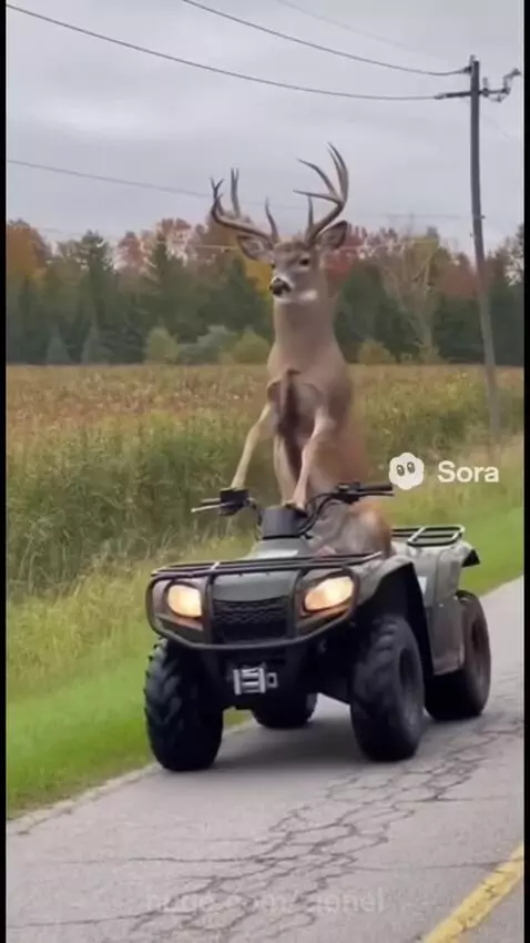 Ever seen a deer driving an ATV? by zionel