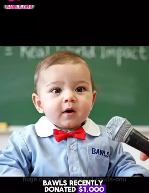 Baby talks about $BAWLS donation by clearlyme464-bawls-onu
