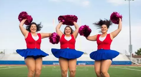 Chubby Cheerleaders by unwiseelite
