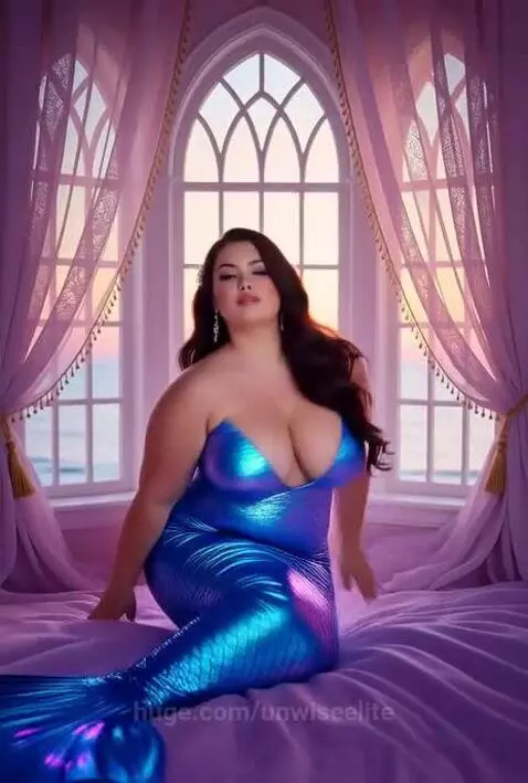 BBW Mermaid (Grok generated) by unwiseelite