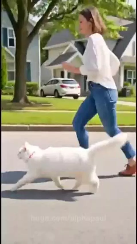 Cat stops a car to help her pregnant dog friend by alphapaul