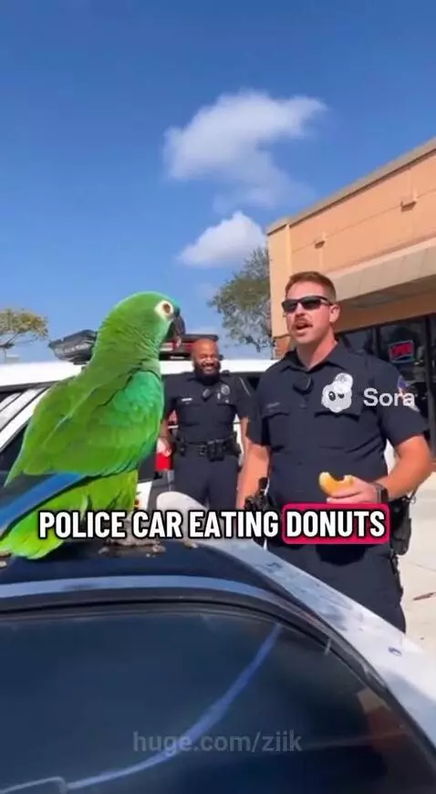 Parrot is outsmarting the cops 😅 by ziik