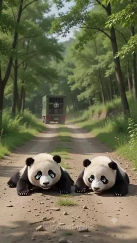 Monkey saves mother Panda from tourist and returns her back ... by ziik