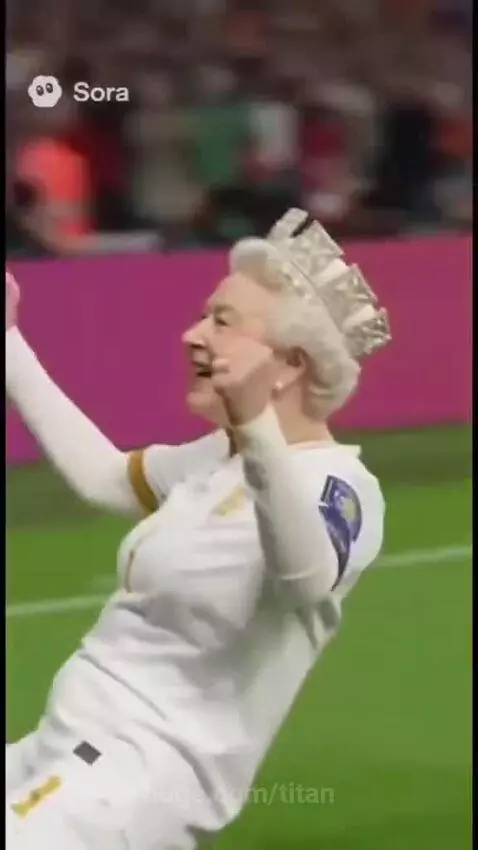 Grandma is a skillful footballer by titan