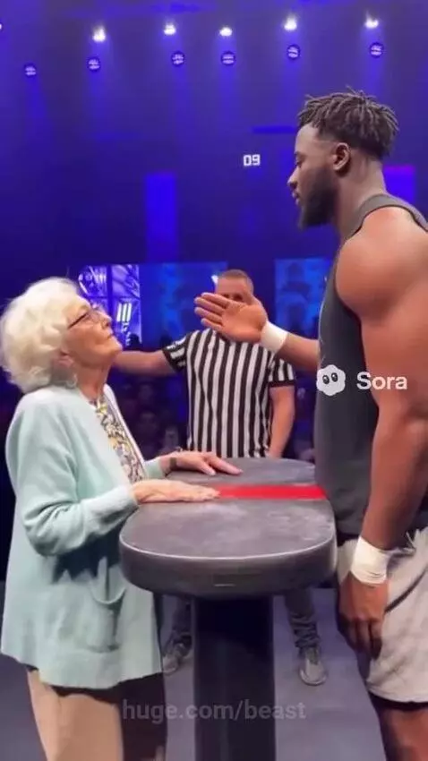Grandma doesn't that hurt by beast