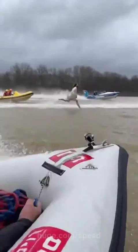 Jesus running on water 😂 by speed