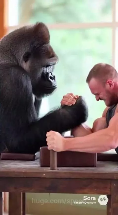 Who's got more strength, Gorilla or strong man?? by speed