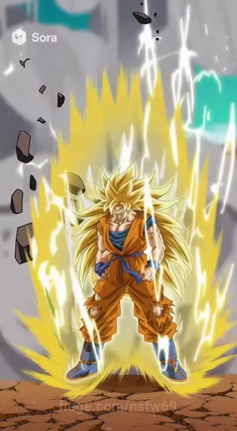 Goku Super Saiyan 3 Transformation by nsfw69