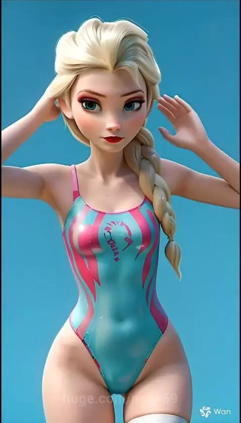 Elsa Dancing in Swimsuit by nsfw69