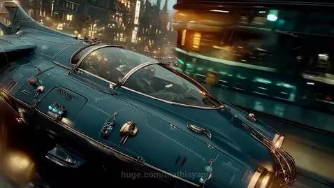 A futuristic steampunk flying car, by mathisyanis