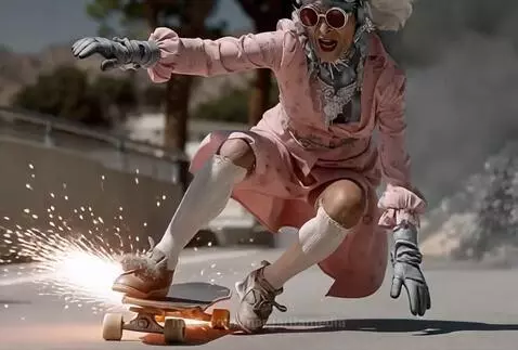 Skateboarding Granny by margaritamedia