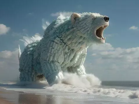 Giant ice bear by margaritamedia