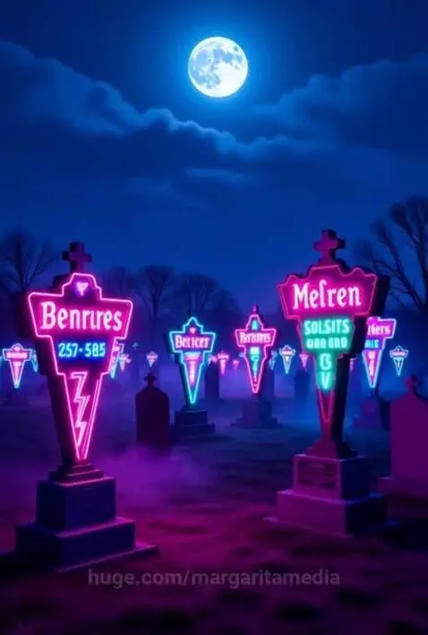 Neon graveyard by margaritamedia