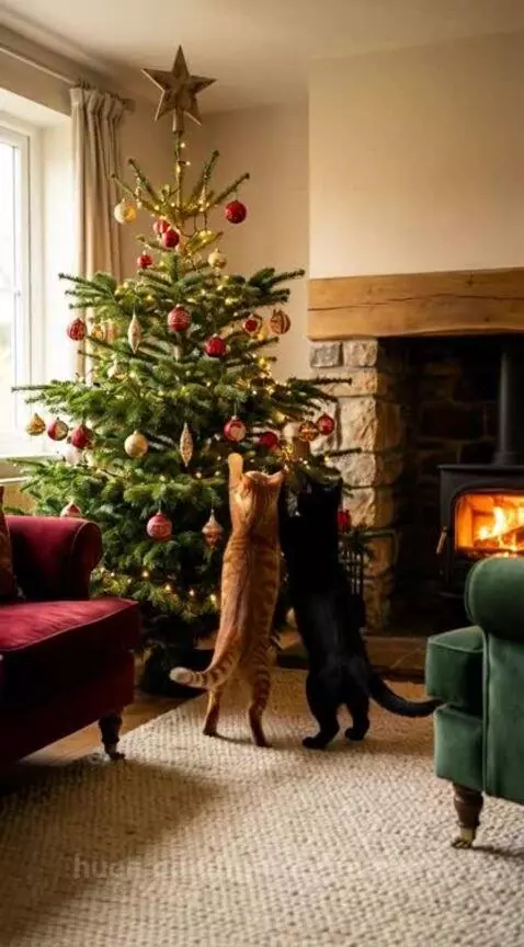 Meowy Christmas tree by margaritamedia