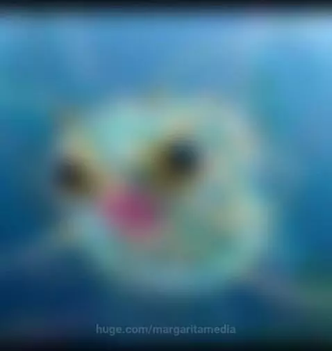 Four distinct, vibrantly colored AI-generated undersea creatures with large eyes and unique features on a blue underwater background.