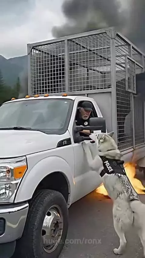 Driver didn’t know the car was burning, respect to the dog by ronx