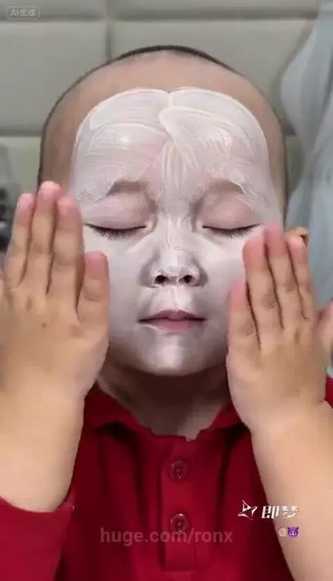 Baby doing make up by ronx