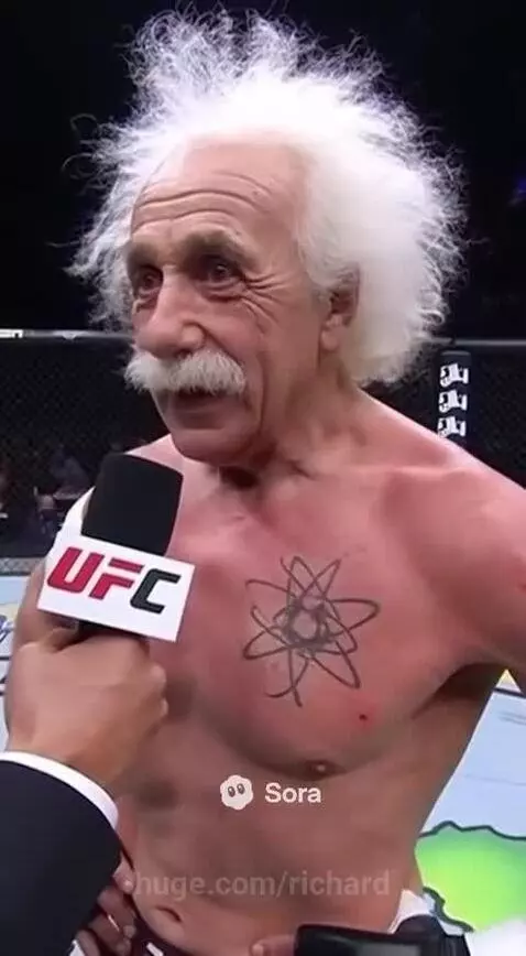 Albert Einstein just won his first UFC fight by richard