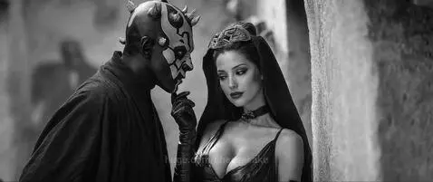Star Wars characters like Darth Vader and Stormtroopers depicted in classical art style with historical settings.