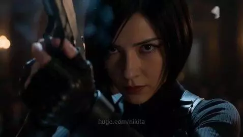 Ada Wong in tactical gear holding a pistol, emerging from a black liquid transformation.