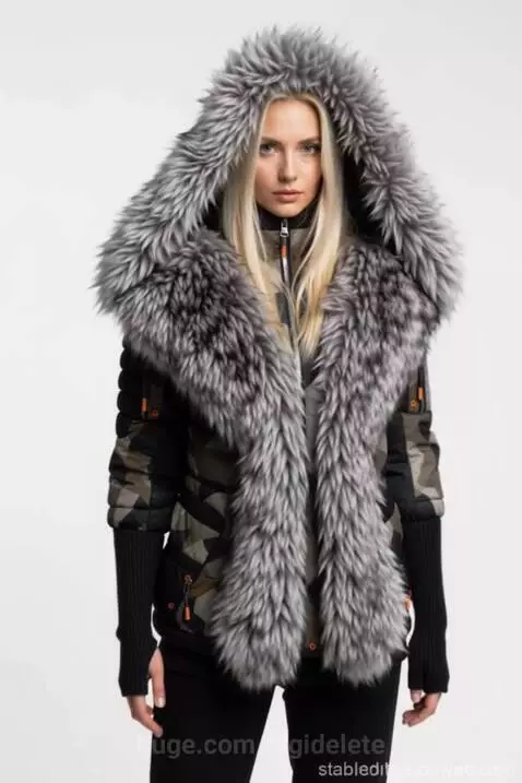 Woman's hooded winter jacket concept. Visualized and animate... by digidelete