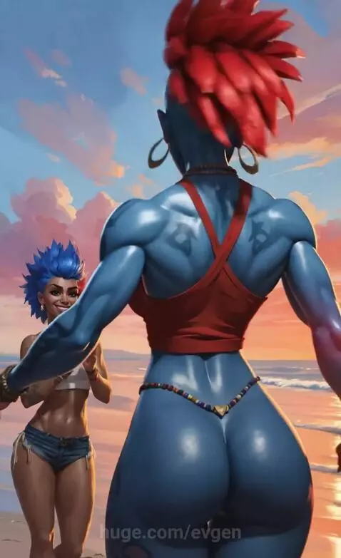 Mystique dancing at sunset by evgen